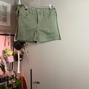 Rock & Republic Womens‎ Olive Green Zipper Detail Skinny Jeans